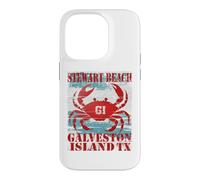 GALVESTON ISLAND TEXAS STEWAR BEACH WEATHERED NAUTICAL CRAB Case for iPhone 14 Pro