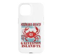 GALVESTON ISLAND TEXAS STEWAR BEACH WEATHERED NAUTICAL CRAB Case for iPhone 15