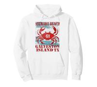 GALVESTON ISLAND TEXAS STEWAR BEACH WEATHERED NAUTICAL CRAB Pullover Hoodie