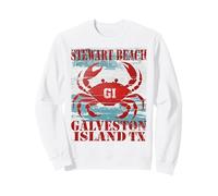GALVESTON ISLAND TEXAS STEWAR BEACH WEATHERED NAUTICAL CRAB Sweatshirt