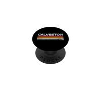 Galveston Texas Retro Stripes Vintage City Design PopSockets Adhesive PopGrip