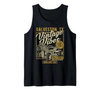 Galveston Texas USA Vintage Hotrod and Motorcycle Design Tank Top