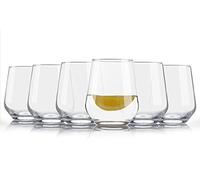 Galvog® Set of 6 Tumbler Glasses 400ml for All Beverages | Crystal Clear Water Drinking Glasses - Juice Cocktail Whiskey Cocktail Glass Cups - Radiance Collection