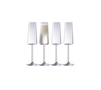 Galway Crystal Alto Champagne / Prosecco Flute Set of 4 in Clear Galway Crystal Clear