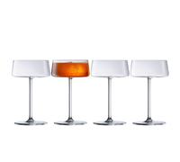 Galway Crystal Alto Cocktail / Martini Saucer Set of 4 in Clear Galway Crystal Clear
