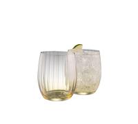 Galway Crystal Erne' Amber Tumber Set of 2 in Clear Galway Crystal Clear