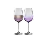 Galway Crystal Erne' Amethyst Wine Set Of 2 In Clear Clear One Size