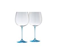 Galway Crystal Gin & Tonic' Pair Blue in Clear Galway Crystal Clear