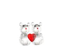 Galway Crystal Love Heart' Teddy Bears Crystal Figurine in Clear Galway Crystal Clear