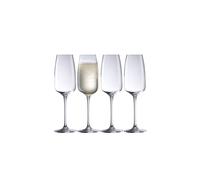 Galway Crystal Tivoli Flute Set of 4 in Clear Galway Crystal Clear