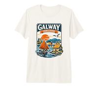 Galway Ireland Coastal Sailing Travel Graphic Premium T-Shirt