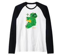 Galway Ireland County Map Eire Irish Travel Raglan Baseball Tee