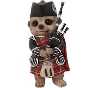 GAM Baby Meerkat Scottish Bagpiper Garden Ornament - Funny Resin Meerkat Statue for Outdoor Decor - Frost Resistant Animal Figurine, 23cm