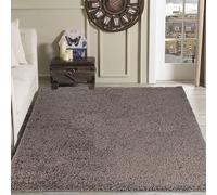 GAM Shaggy Rugs For Living Room - Soft Thick Pile Extra Large Small Medium Rectangular Size Area Rug - Fluffy Shaggy Rugs For Living Room Area Bedroom (Taupe, 200 x 290 cm (Rectangular))