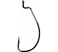 Gamakatsu 25 Pack EWG Offset Worm Hook (Black, 1/0)