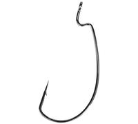 Gamakatsu 25 Pack EWG Offset Worm Hook (Black, 4/0)