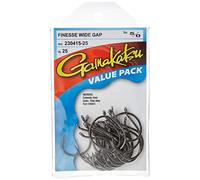 Gamakatsu Finesse Wide Gap Hook-Pack Of 25 (Black, 4)