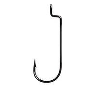Gamakatsu Round Bend Offset Worm Hook-Pack Of 25 (Black, 2/0)