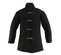 Gambeson Quilted & Padded Armor Medieval Costumes Renaissance Knight LARP Dress Historical Clothing by ITS Medieval, Black, XXXXL