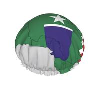 Gambia Flag Map With White Star Shower Caps Women Reusable Large Shower Cap Men Quickdry Care Hair Long Short Kids Bath