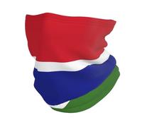 Gambia Flag Pattern Multifunctional Elastic Neck Warmer Scarf Adjustable Balaclava Outdoor Essential Soft Skin-Friendly Multifunctional Design Police Military Use Outdoor Sports