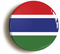 GAMBIA GAMBIAN NATIONAL FLAG BADGE BUTTON PIN (Size is 1inch / 25mm diameter)