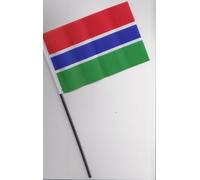 Gambia Hand Flag 25cm