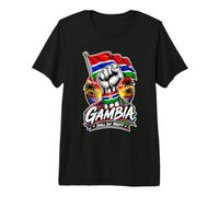 Gambia Small But Mighty Gambian Flag Pride Premium T-Shirt