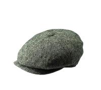 Gamble & Gunn ‘Ardura’ Unisex Flat Cap. 100% Irish Donegal Tweed Wool Hat, 8 Panel Design Newsboy Baker Style Hat with Button. Fashionable Mens and Womens Caps (UK, Alpha, L, Pepper)