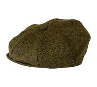 Gamble & Gunn British Made Button Top Cap Green Moon Tweed - 55cm