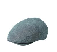 Gamble & Gunn Goodwood Baird McNutt Blue Check Irish Linen Flat Cap - 63cm