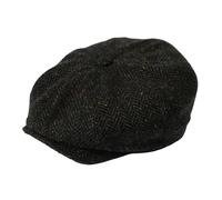 Gamble & Gunn Molloy & Sons Irish Donegal Tweed British Made Moor Green Button Top Cap - 57cm