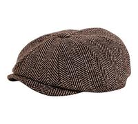 Gamble & Gunn Shelby ' Brown Tweed Button Top Cap (57cm)