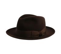 Gamble & Gunn 'Shirwell' Luxury Handmade Fur Felt Fedora - Brown - 59cm