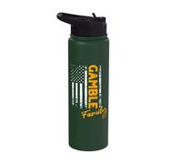 Gamble Surname American Gamble Last Name Gamble Stainless Steel Insulated Water Bottle