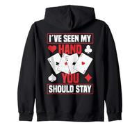 Gambler Casino Gambling Blackjack Player My Hand Blackjack Zip Hoodie