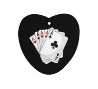 Gambling Casino Aces Poker Car Air Freshener Decorative Hanging Aromatherapy Tablets for Car Trucks Love form