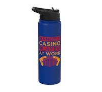 Gambling Fan Danger Player At Work Casino Stainless Steel Insulated Water Bottle