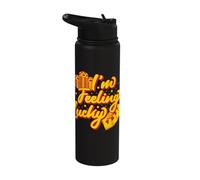 Gambling Fan I´m Feeling Lucky Casino Stainless Steel Insulated Water Bottle
