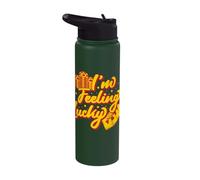 Gambling Fan I´m Feeling Lucky Casino Stainless Steel Insulated Water Bottle
