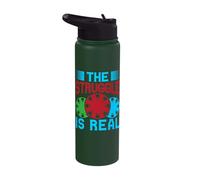 Gambling Fan The Struggle is Real Casino Stainless Steel Insulated Water Bottle