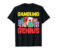 Gambling Genius Poker Cards Aces Casino Chips T-Shirt