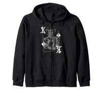 Gambling Monkey King Spades :-: Funny Poker Player Design Zip Hoodie