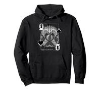 Gambling Queen Hearts :-: Funny Poker Player Wing Design Pullover Hoodie
