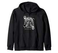 Gambling Queen Hearts :-: Funny Poker Player Wing Design Zip Hoodie