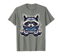 Gambling Raccoon Funny Retro Gaming Multiplayer T-Shirt