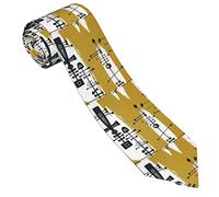 Gambo 50'S Printed Pattern Design Ties For Men Slim Silk Men'S Necktie 8 Cm/3.2 Inch For Wedding Party Business