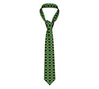 Gambo Men'S Tie Funny Neckties Jamaican-Flag-Stripe-Caribbean Mens Tie Party Business Neckties Soft Ties