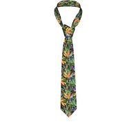 Gambo Mens Ties Watercolor Bird Of Paradise Butterfly Men'S Neckties Novelty Skinny Tie For Business Party Wedding Suit