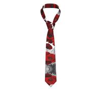 Gambo Red Poppy Flower Men's Necktie â€ Soft, comfortable and durable Suitable for business, daily, work